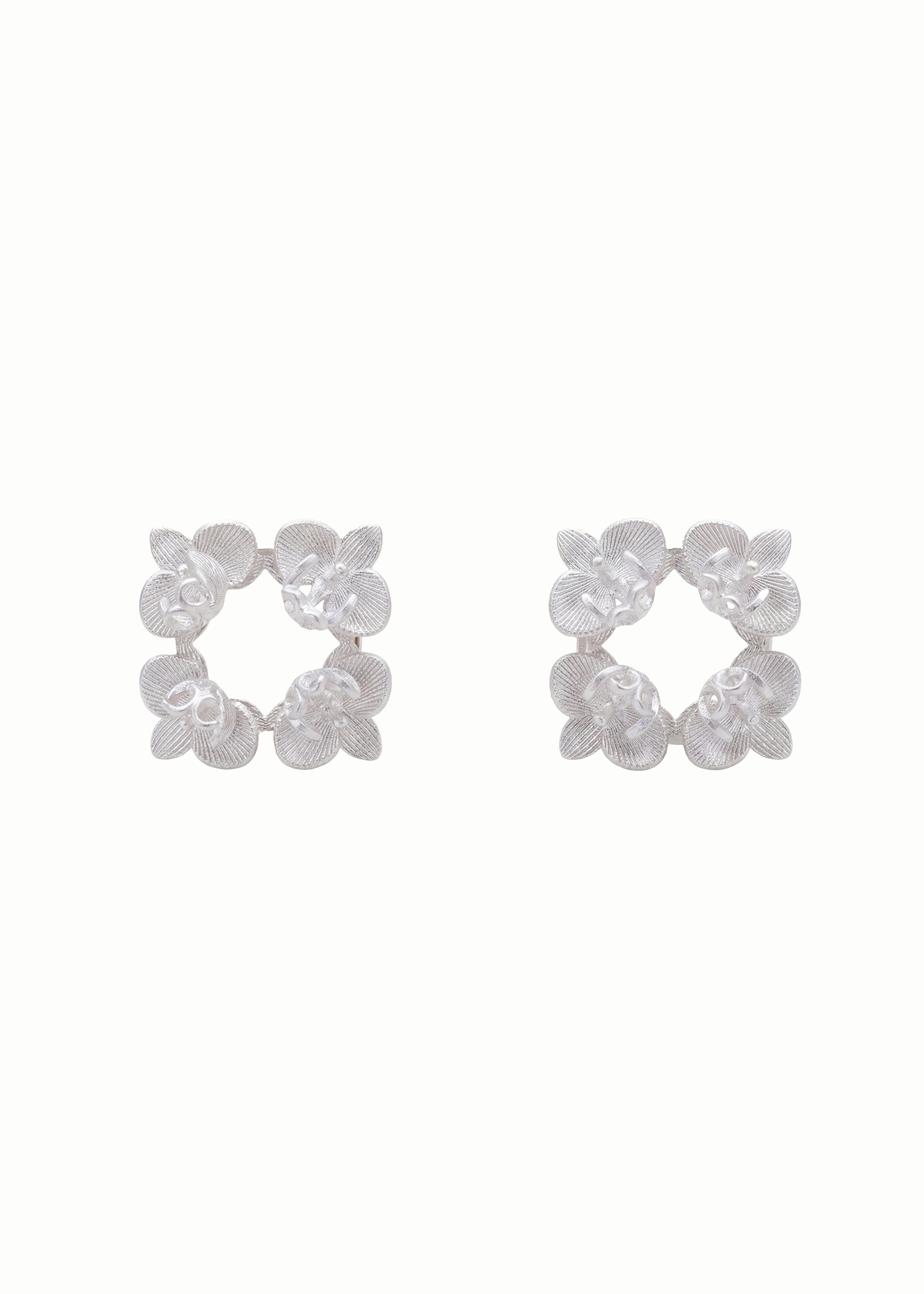 Sterling Silber Orchideen-Ohrhänger