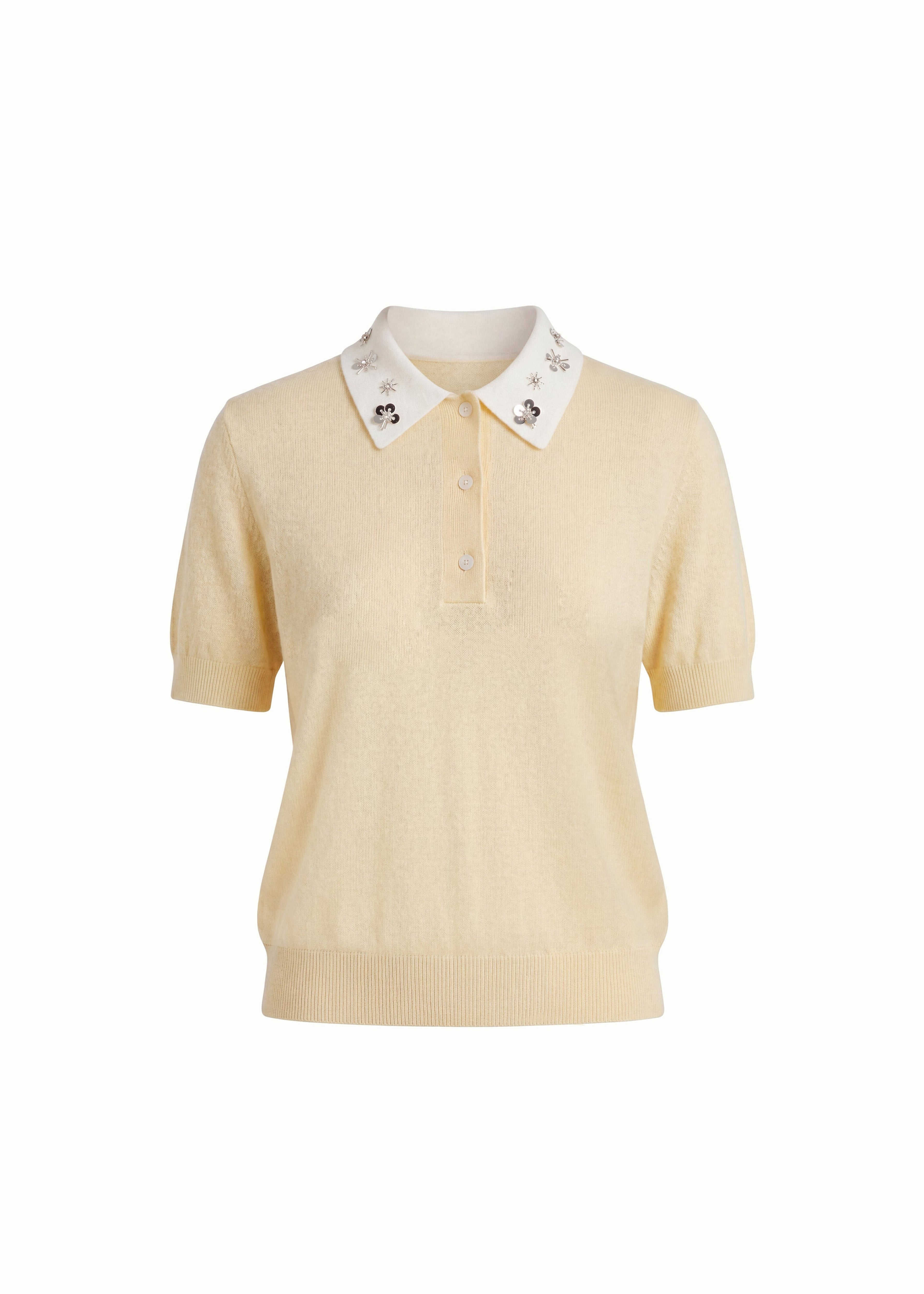 Short Sleeve Sequined Polo