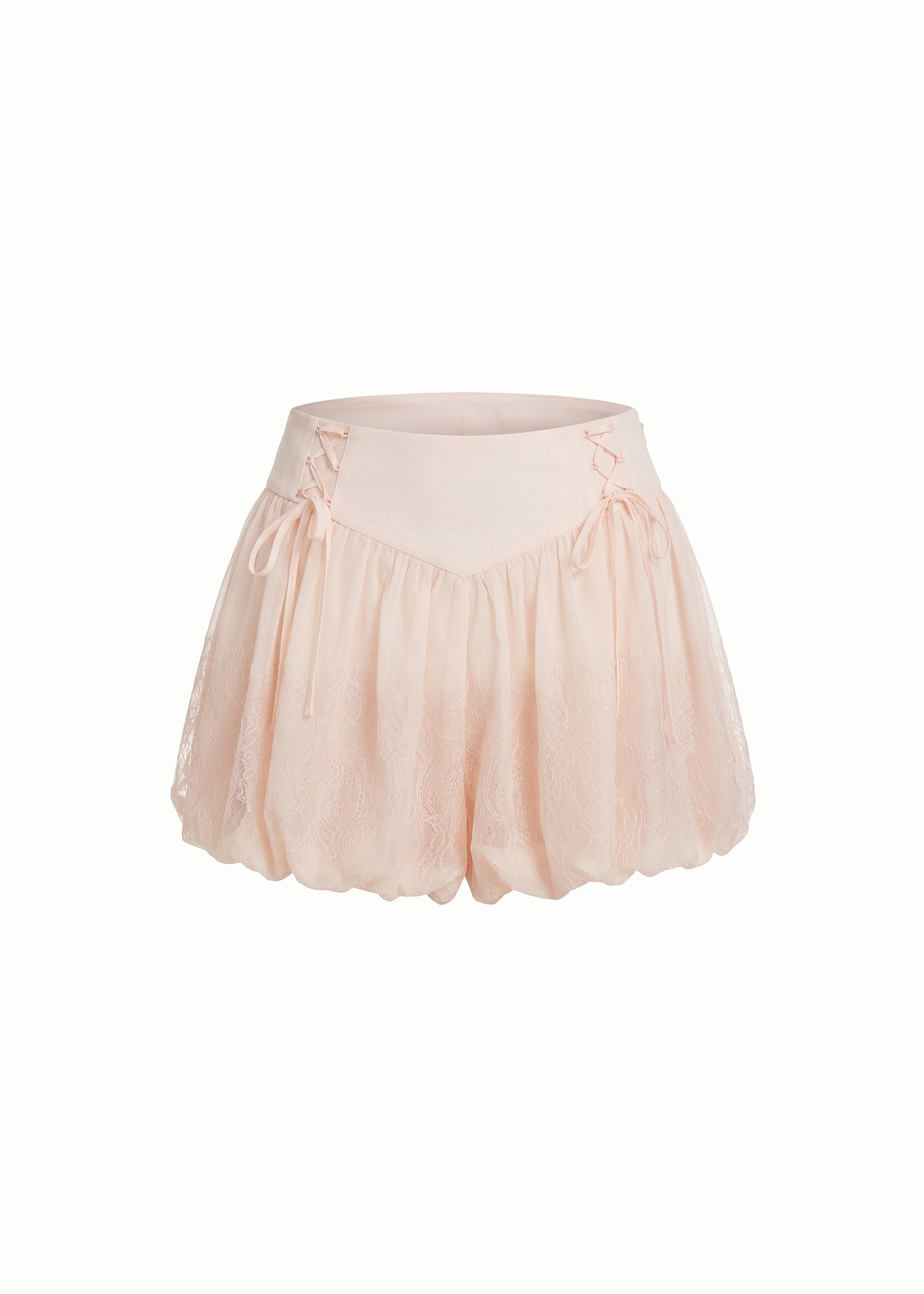 Pink Balloon Shorts with Ballet Bow