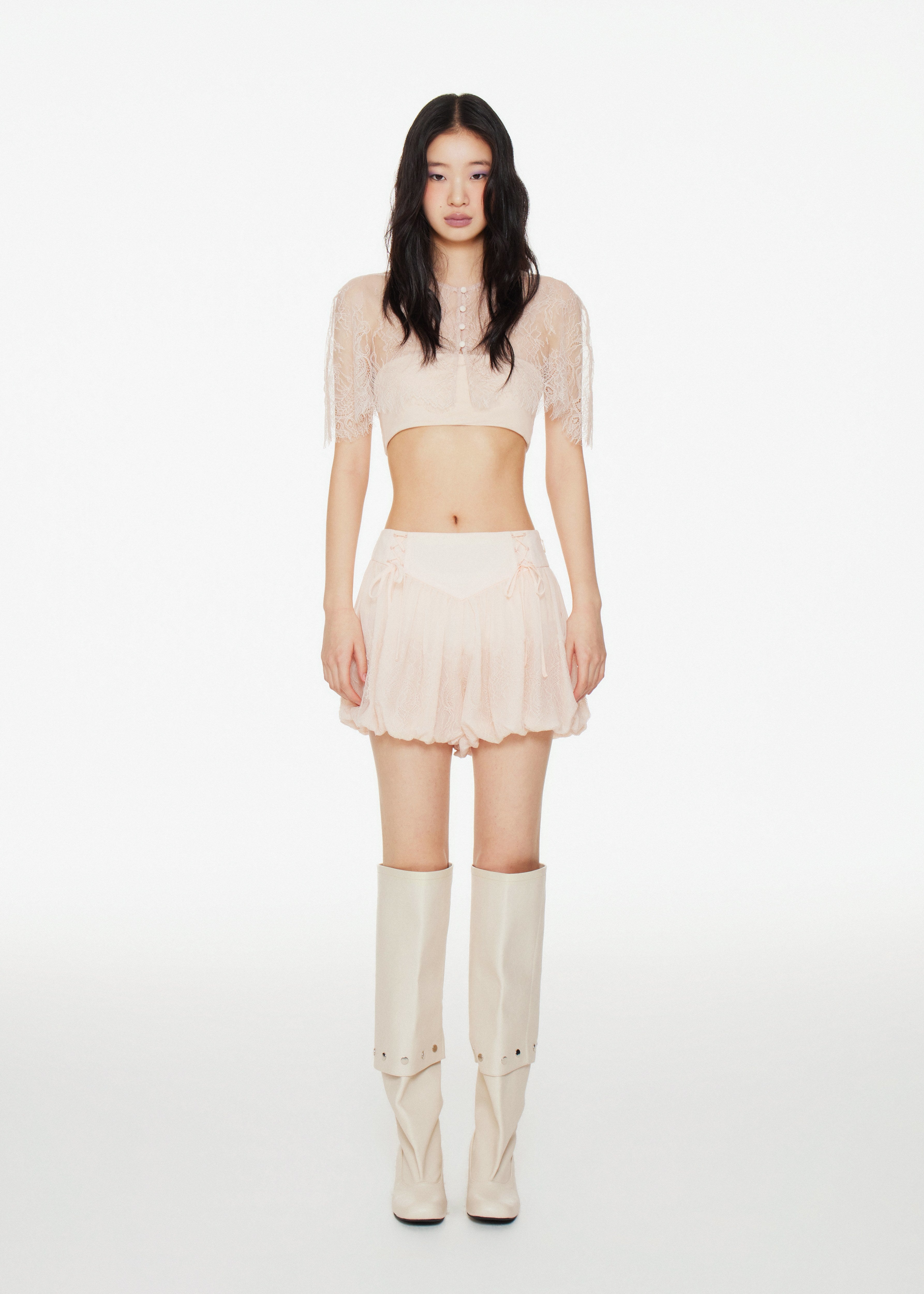 Pink Balloon Shorts with Ballet Bow