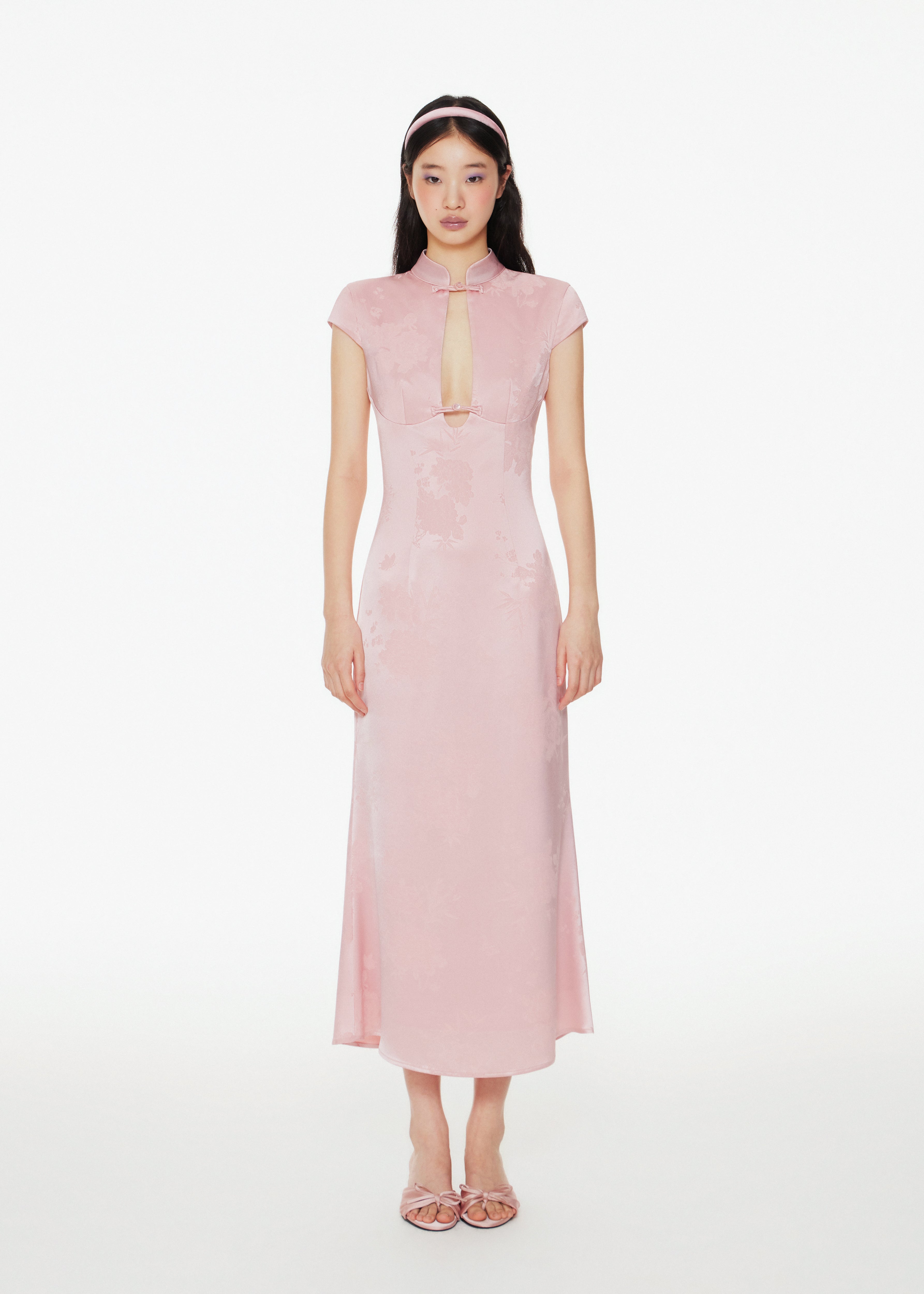 Chinese Jacquard Embriodry Qipao Dress