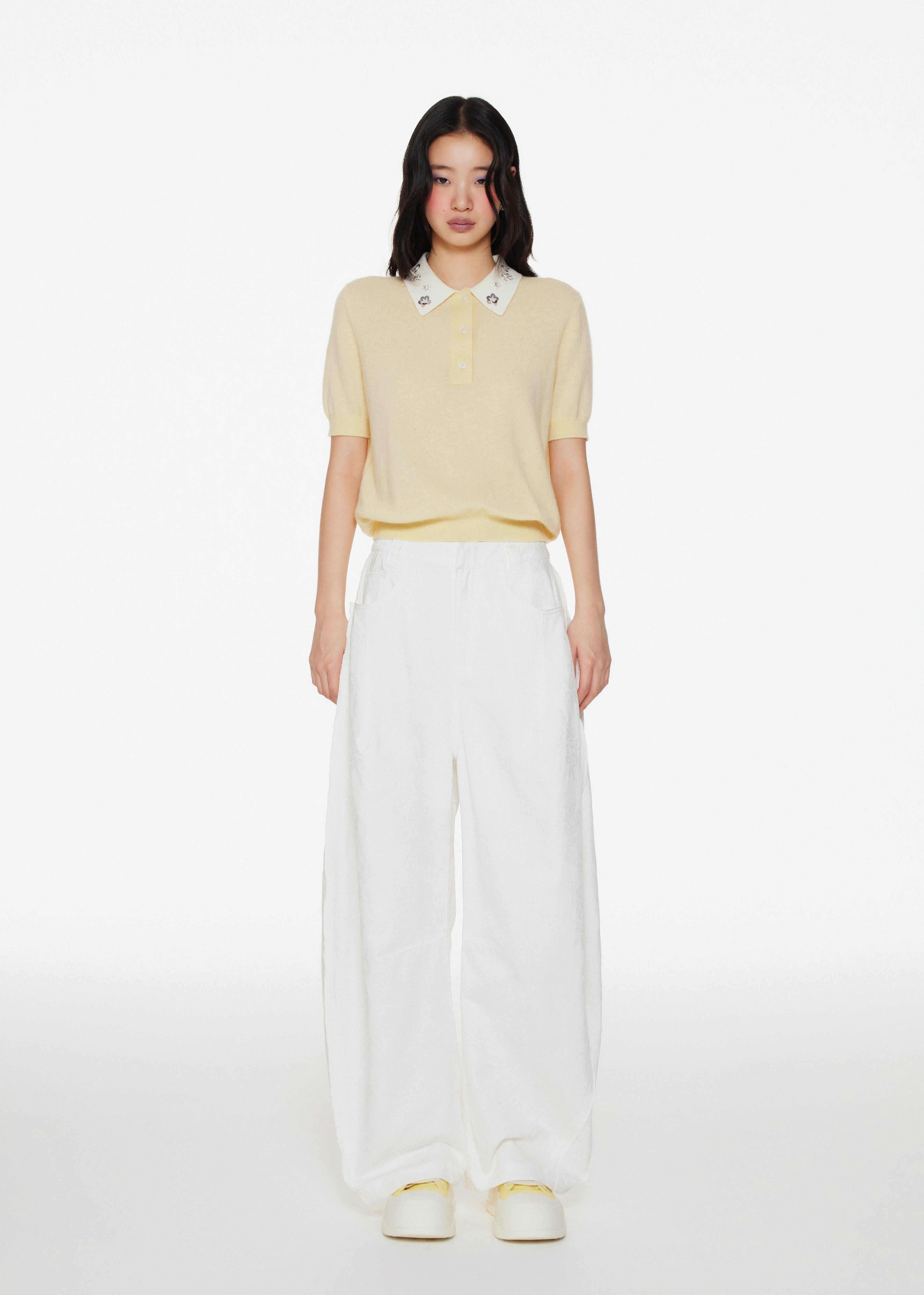Barrel Pants in White