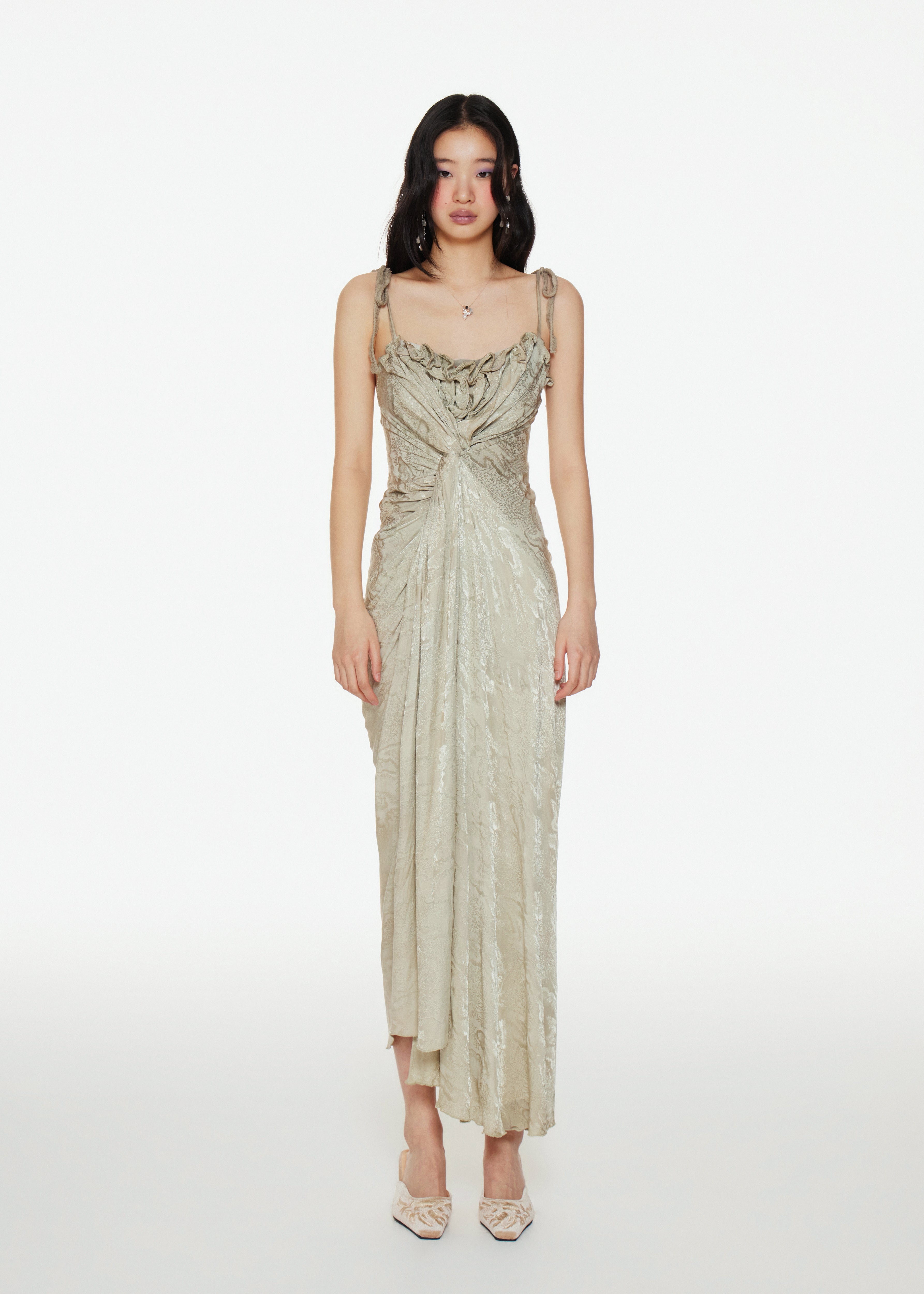 Sleeveless Wrap Maxi Dress