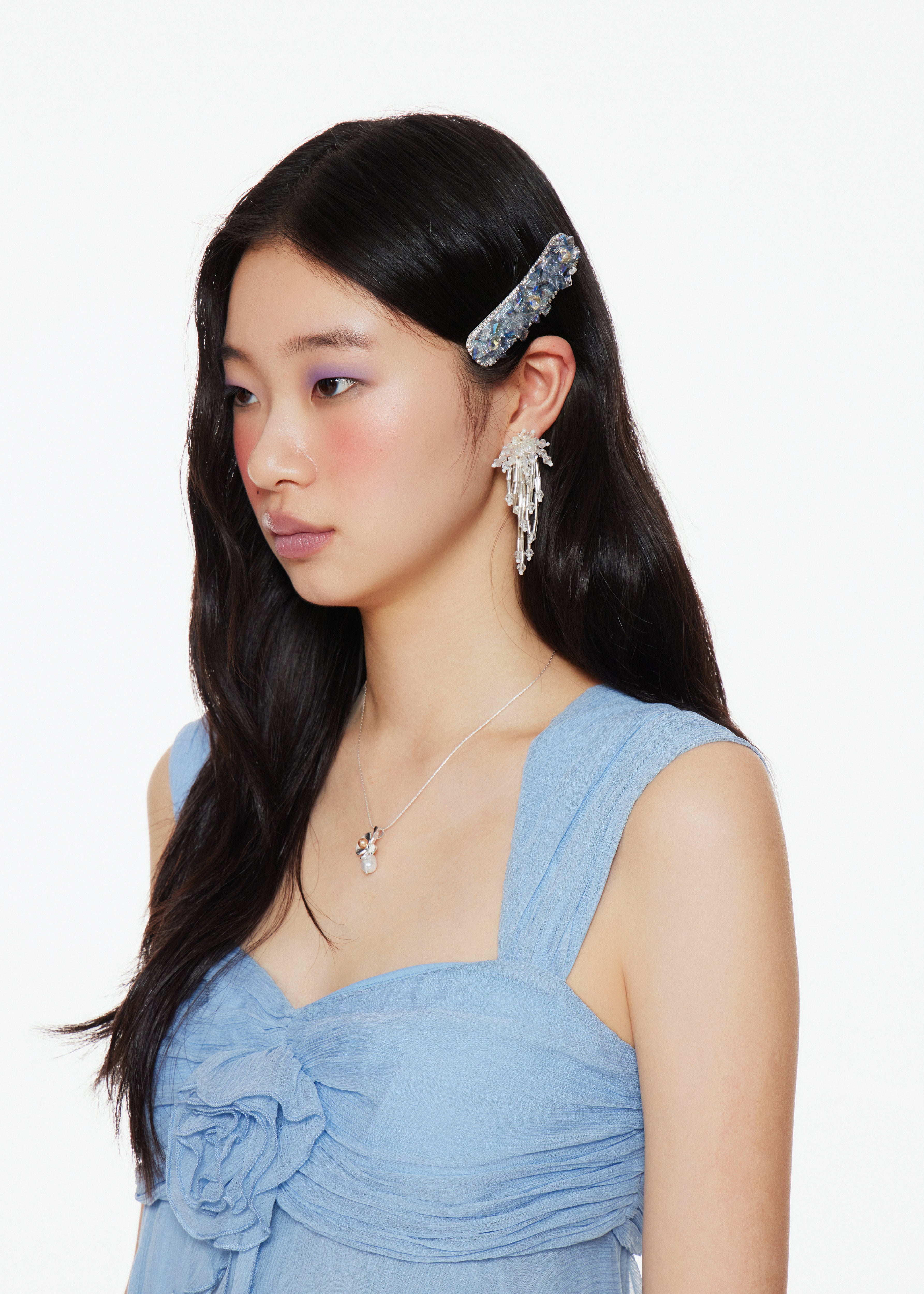 Crystal Gleam Blue Hair Clip