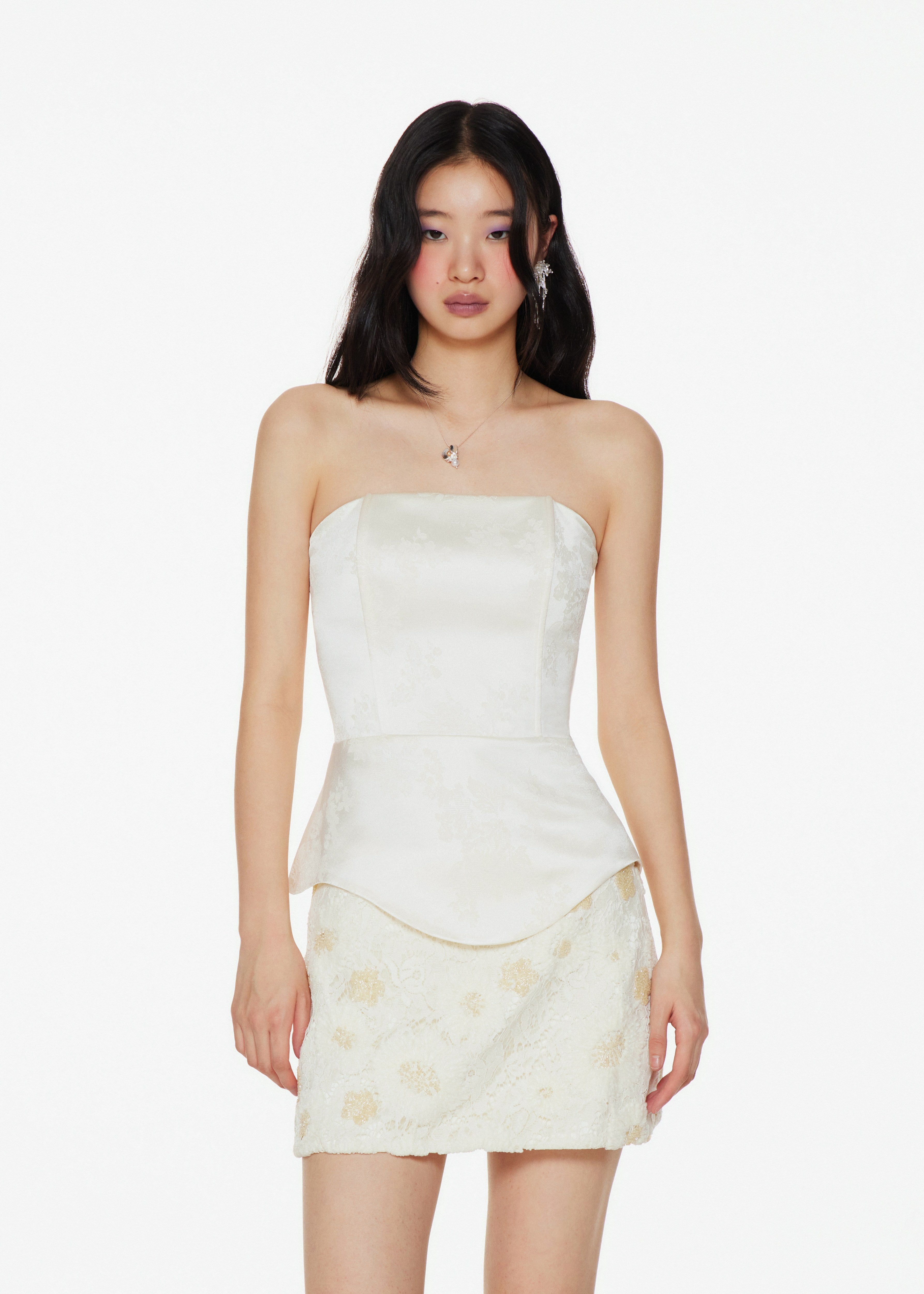 Chinese Jacquard Embriodry Corset Top