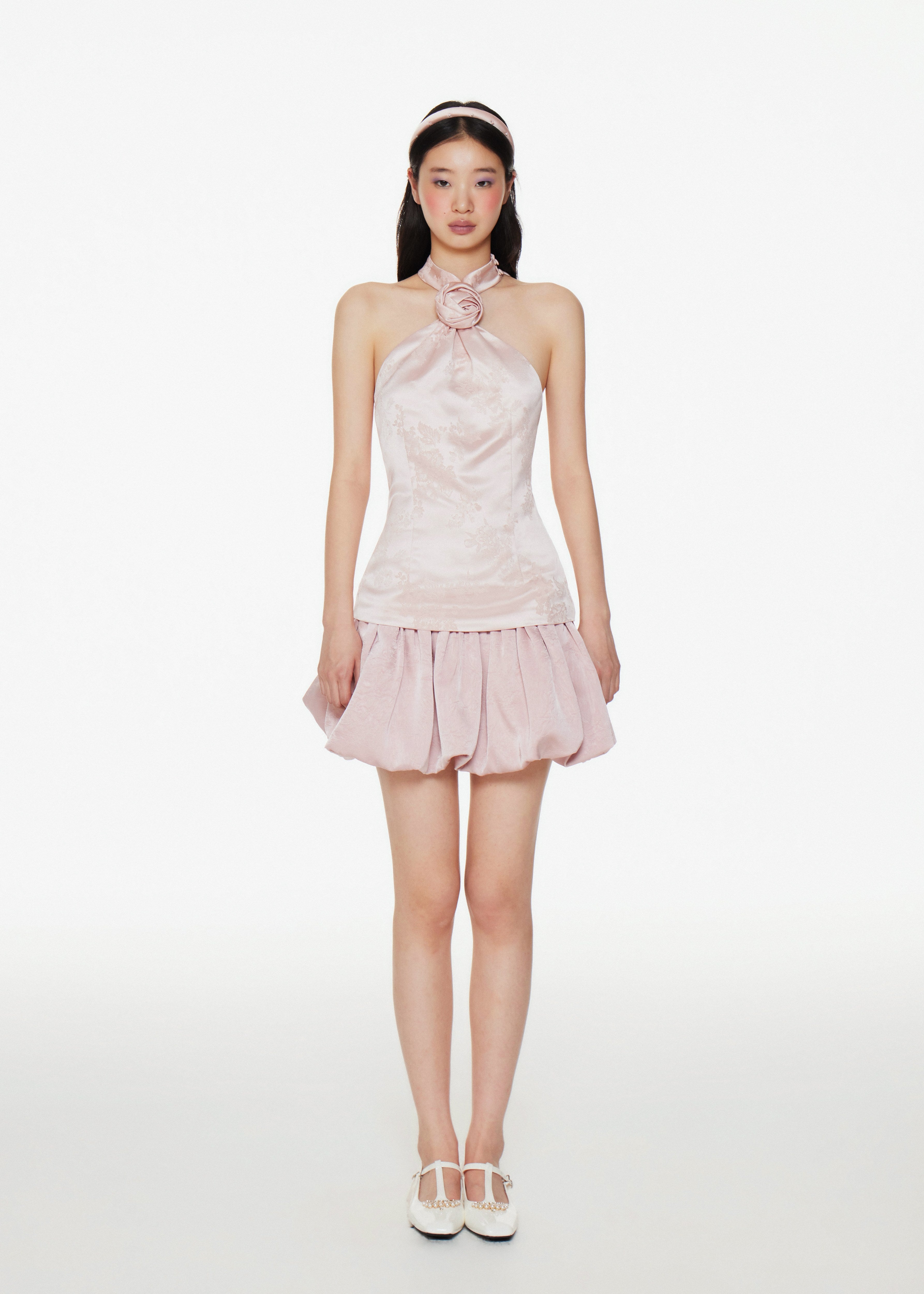 Chinese Jacquard Embriodry Halter Top