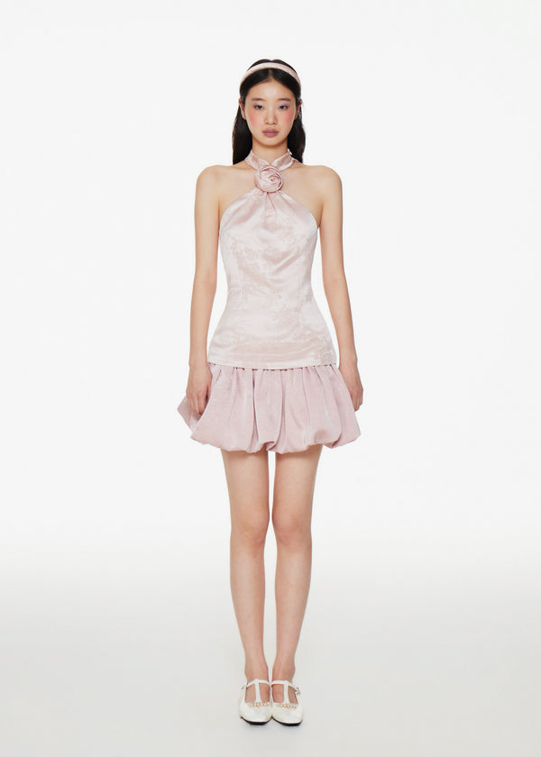Chinese Jacquard Embriodry Halter Top