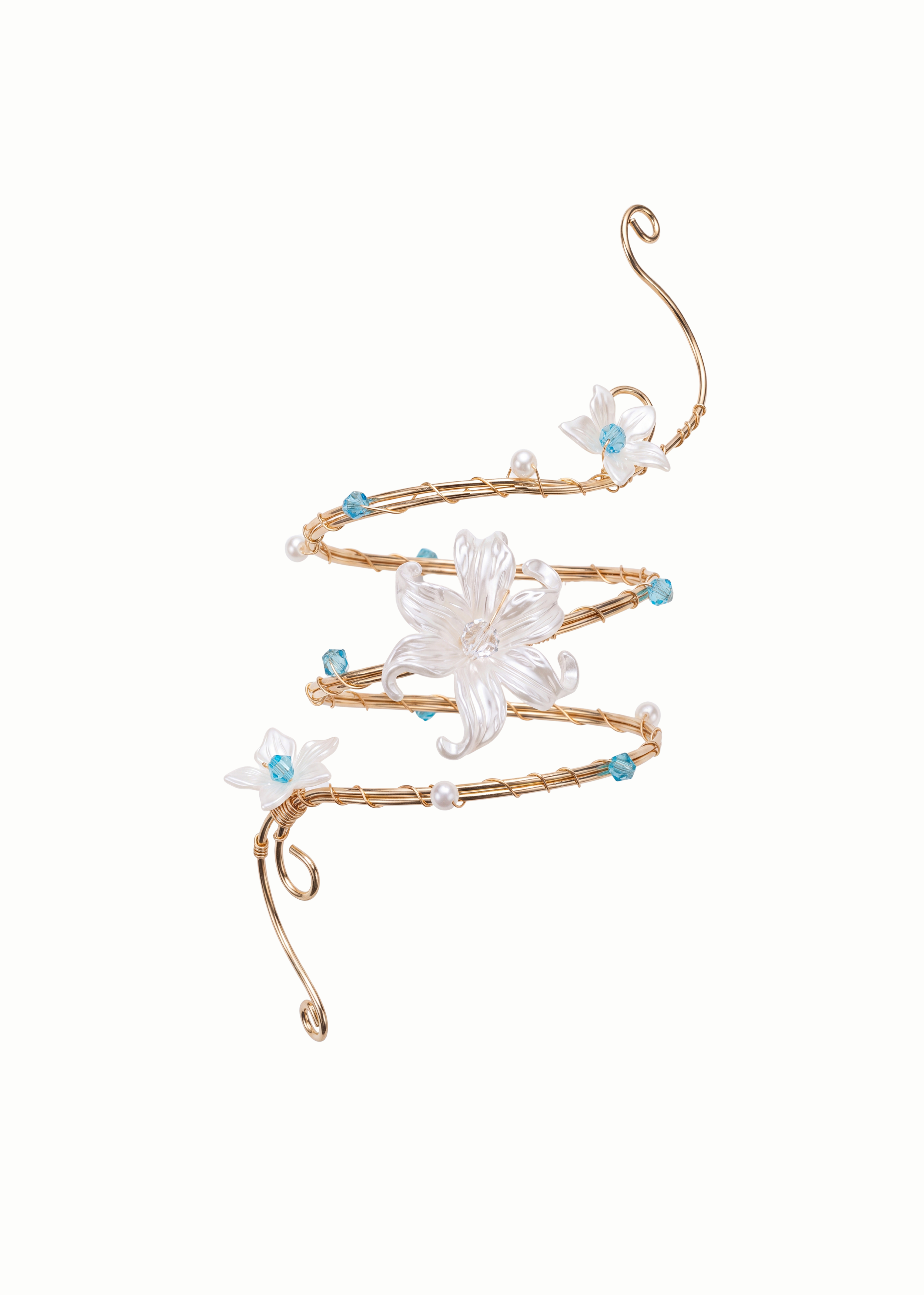 Lily Blossom Spiral Arm Cuff
