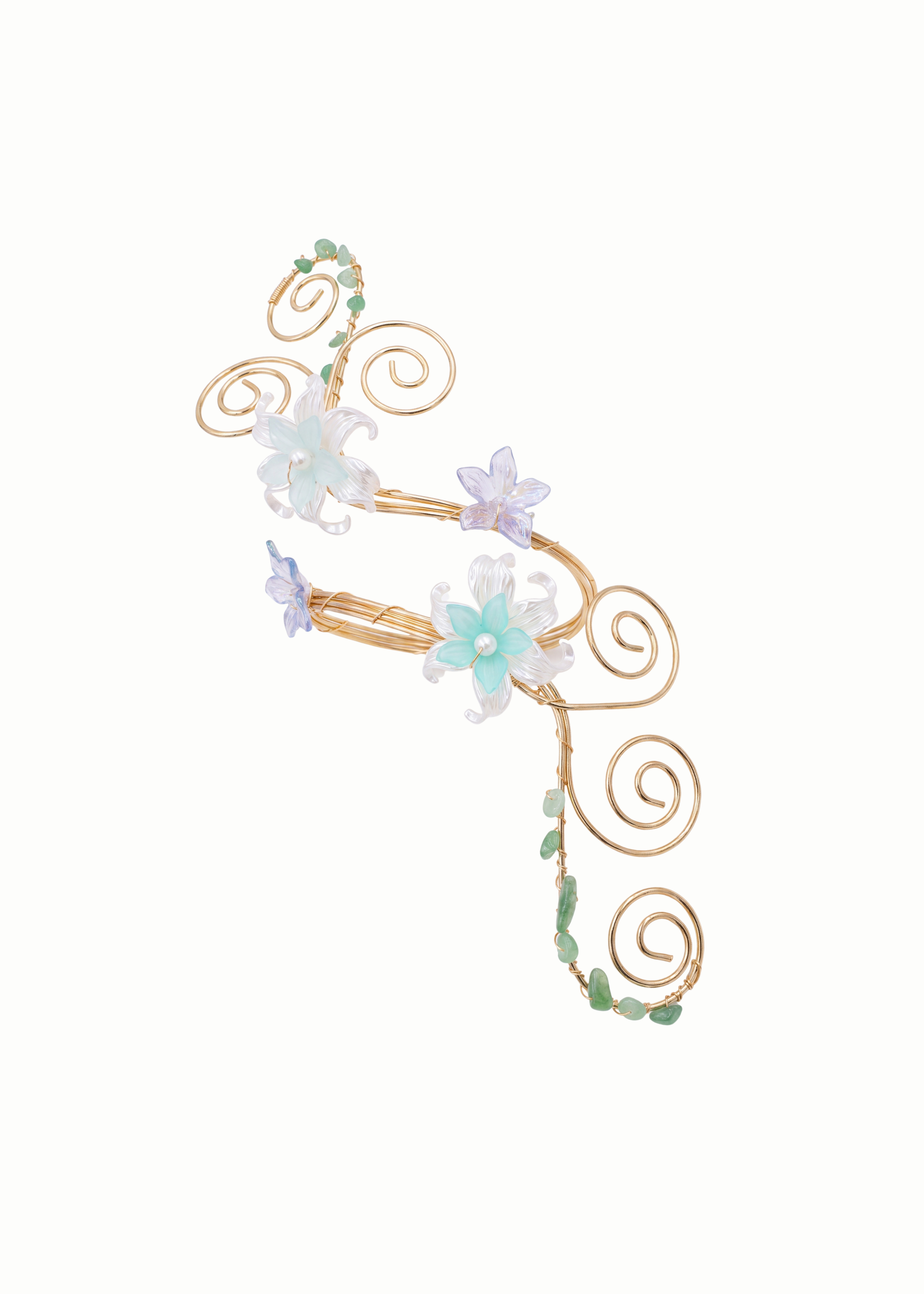 Multicolor Lily Spiral Arm Cuff