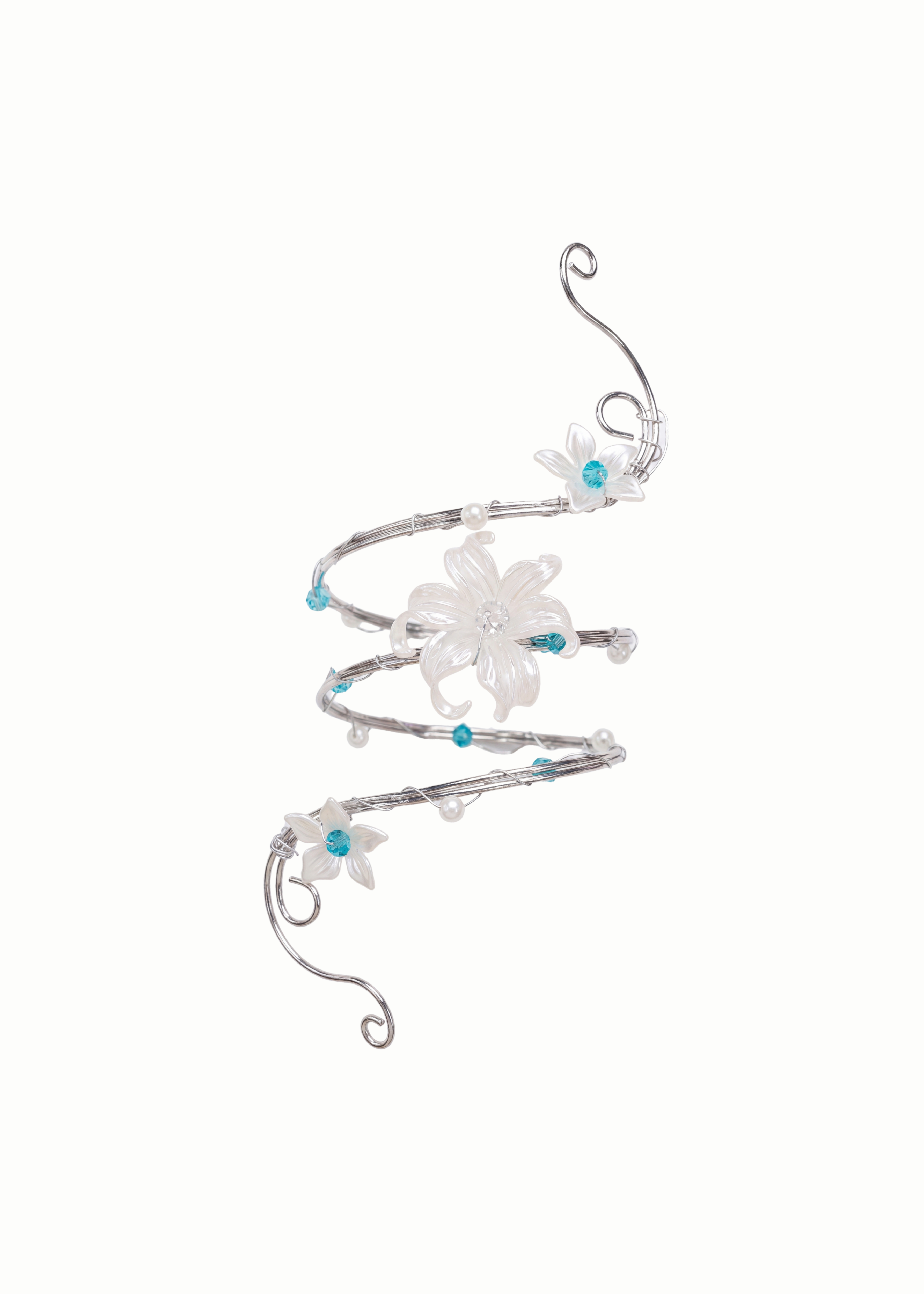 Lily Blossom Spiral Arm Cuff