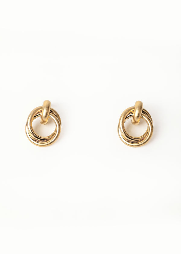 Gold Double Hoop Earrings