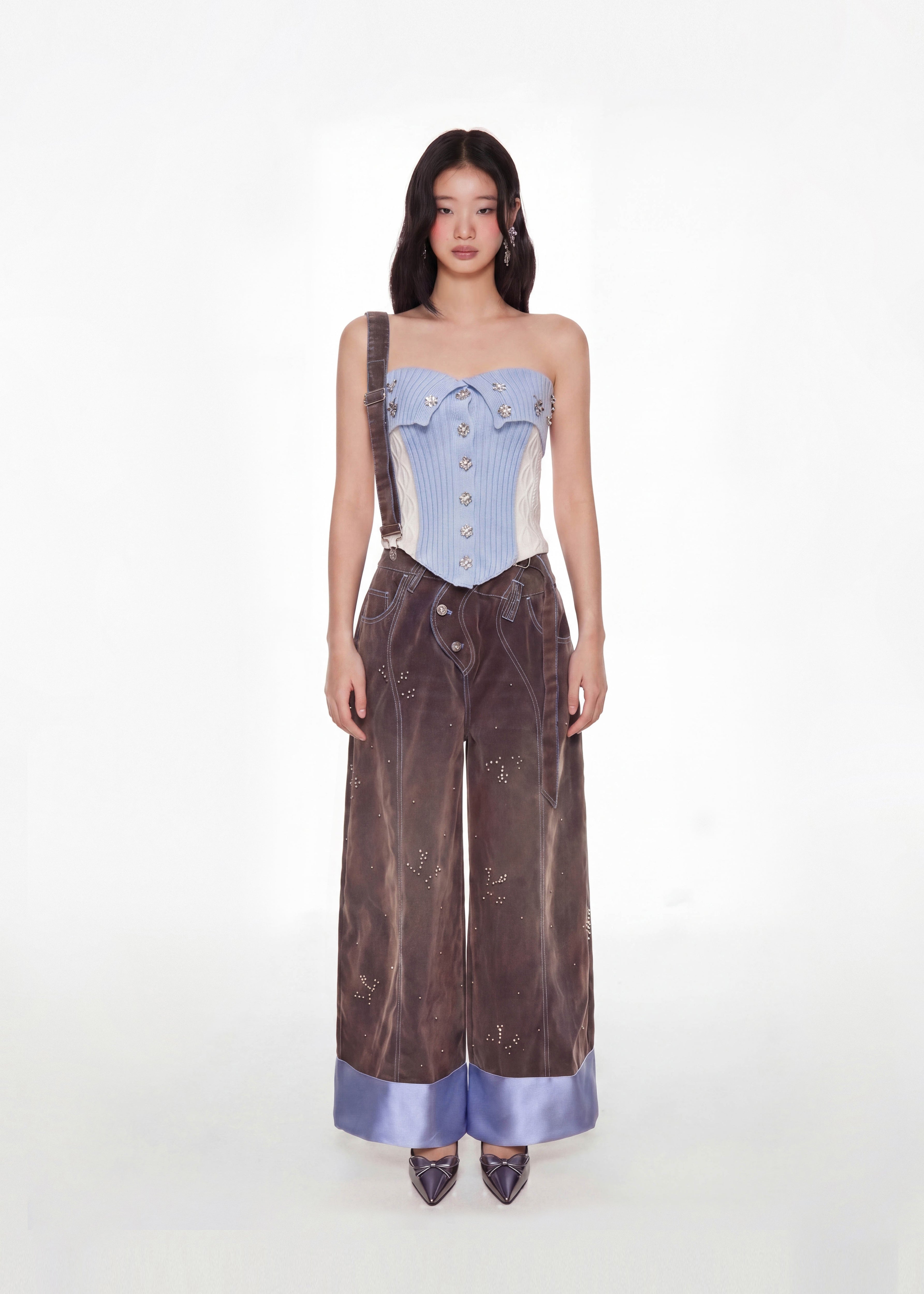 Retro One-Strap Denim Overalls