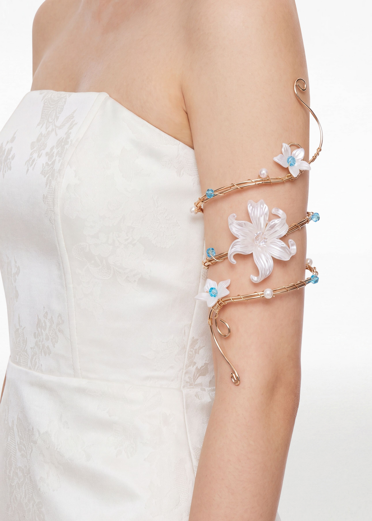 Lily Blossom Spiral Arm Cuff