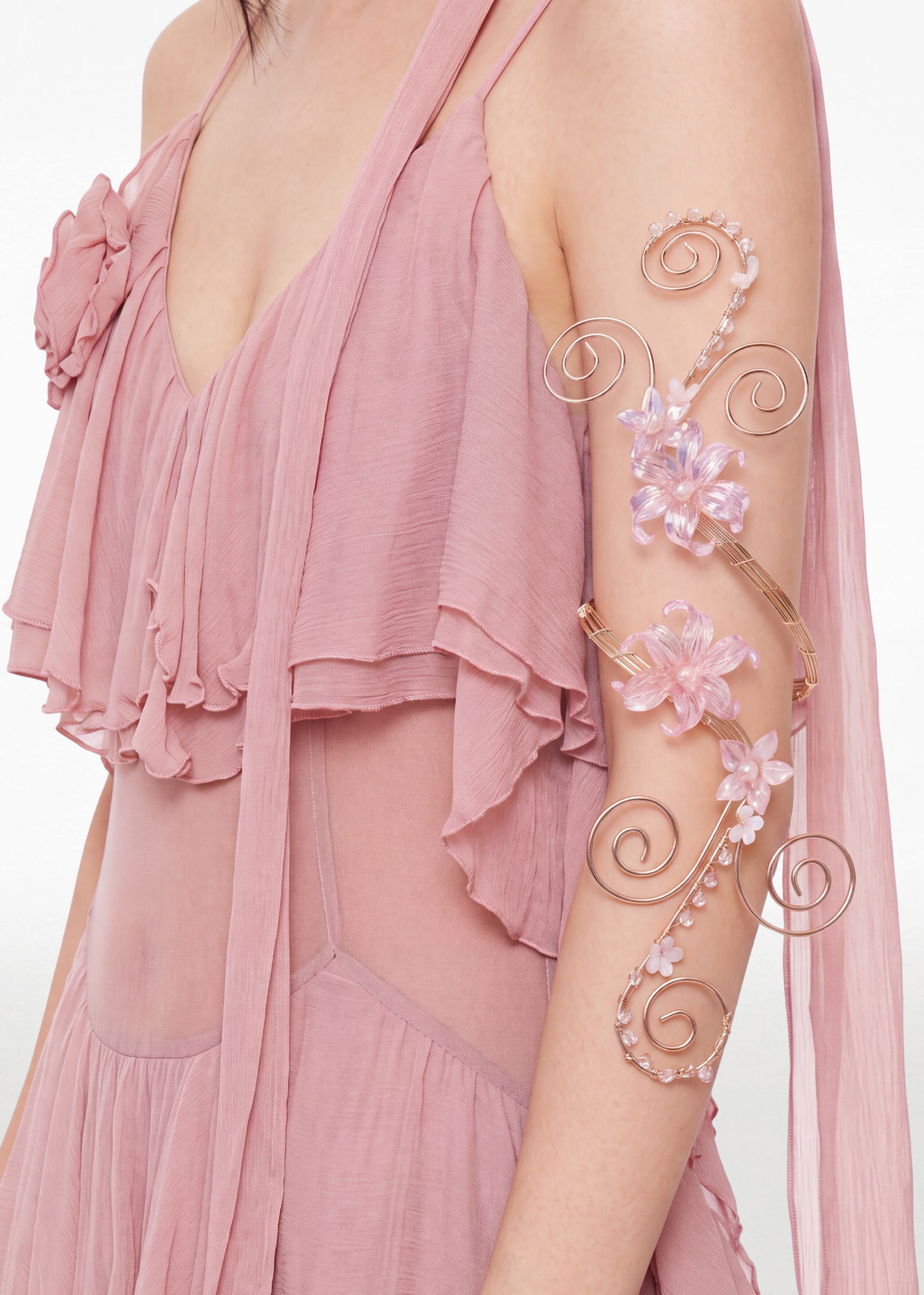 Pink Lily Spiral Arm Cuff