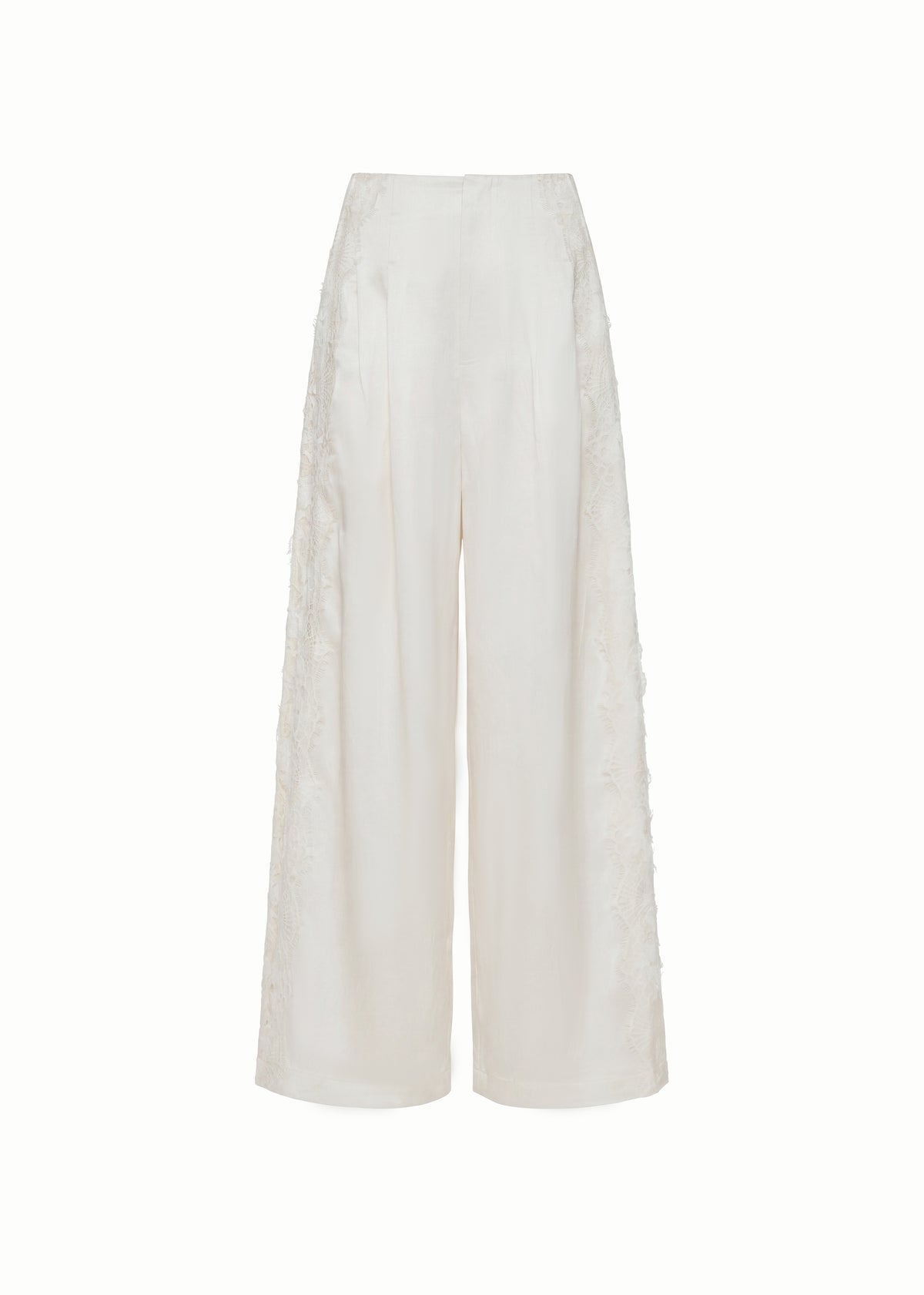 Crinkled Acetate Wide Leg Trousers