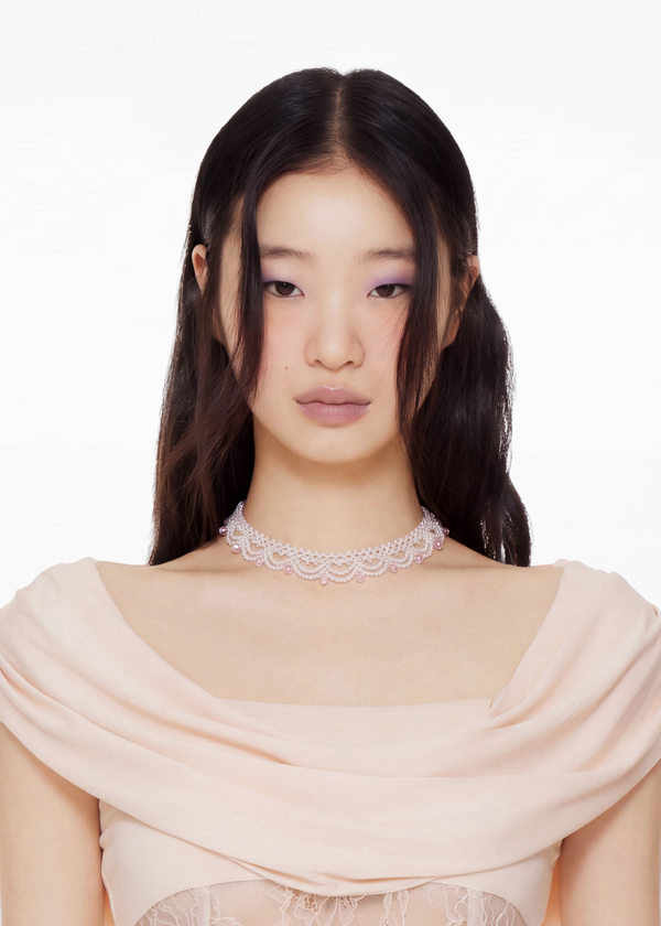 Lace Beaded Choker Necklace