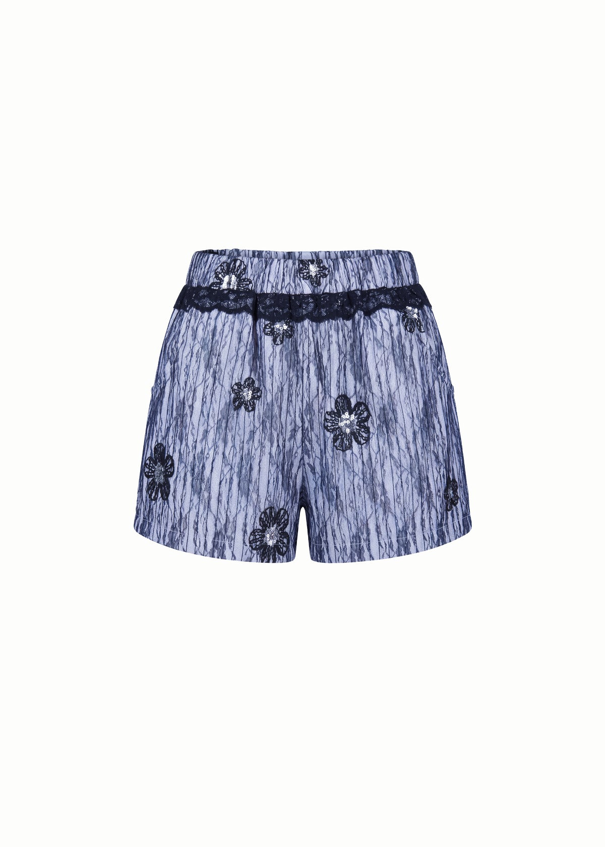 Lace Trim Boxer Lounge Shorts