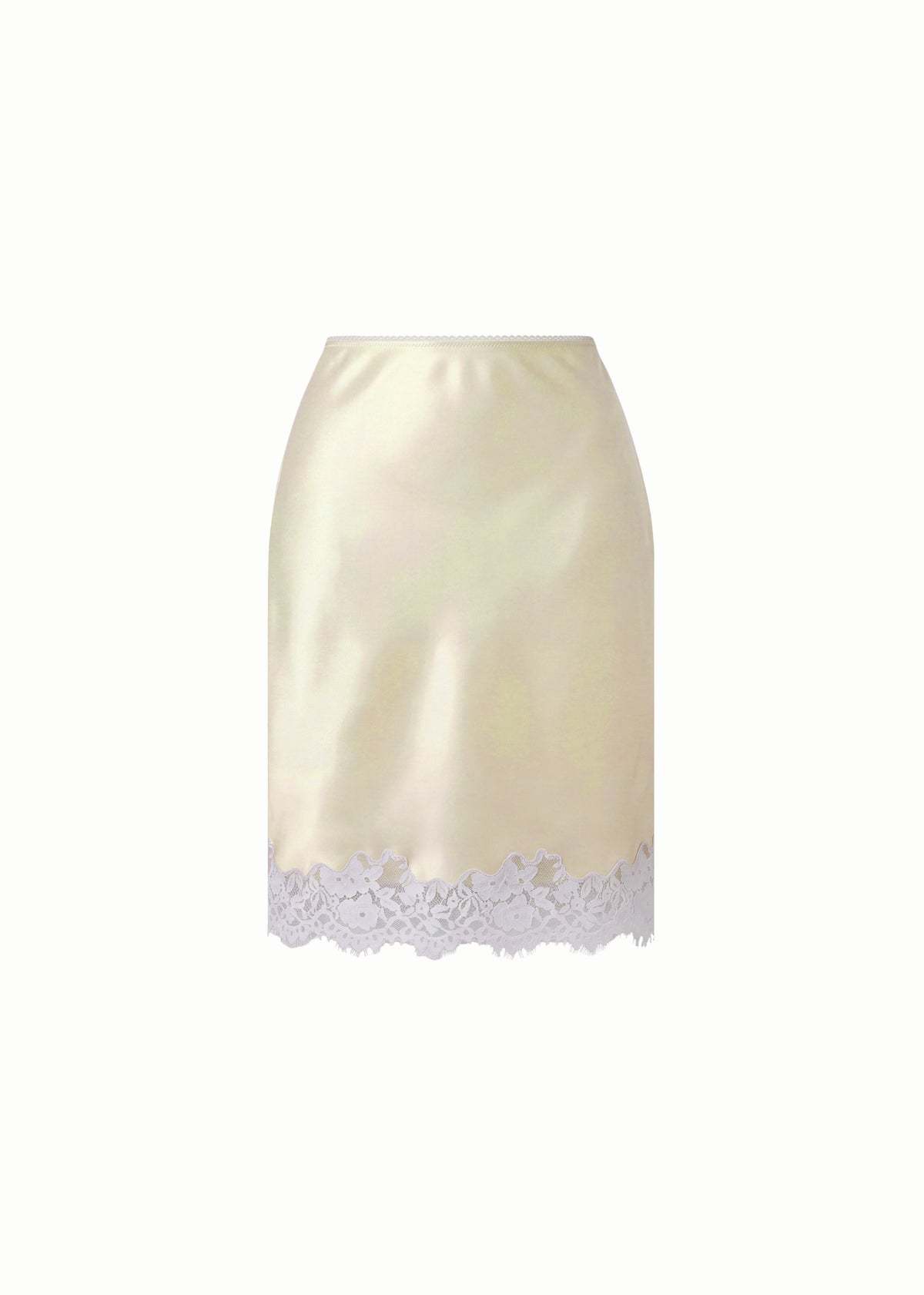 Lace Trimmed Acetate Mini Skirt