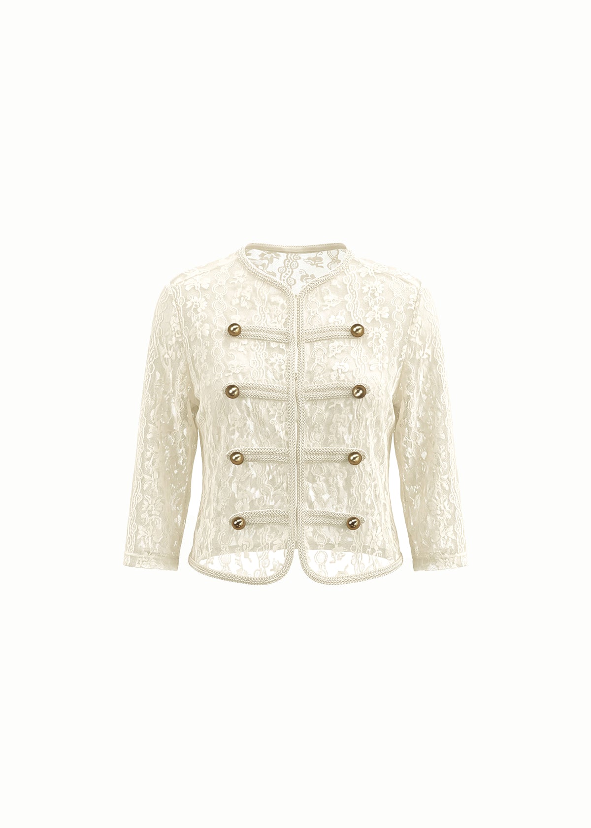 Napoleon Style Lace Top In Off White