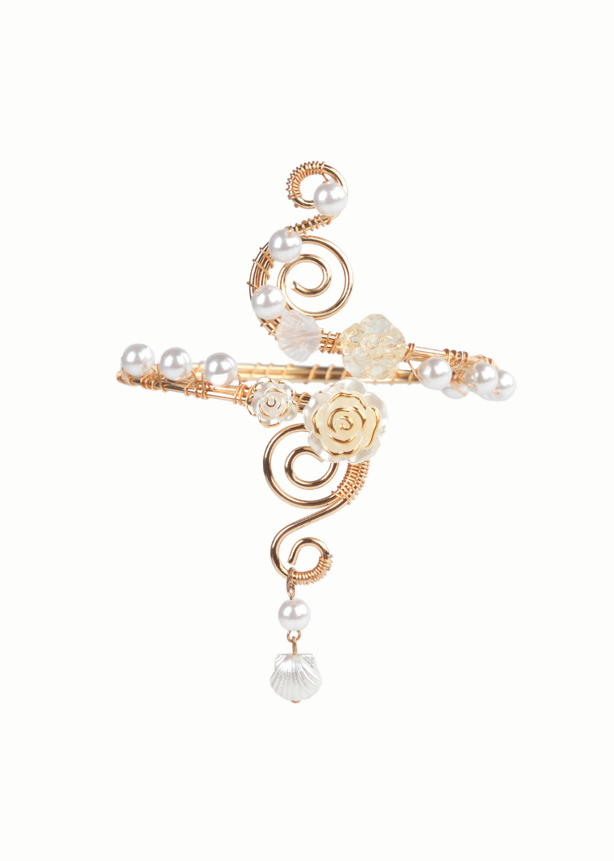 Rose Blossom Spiral Arm Cuff