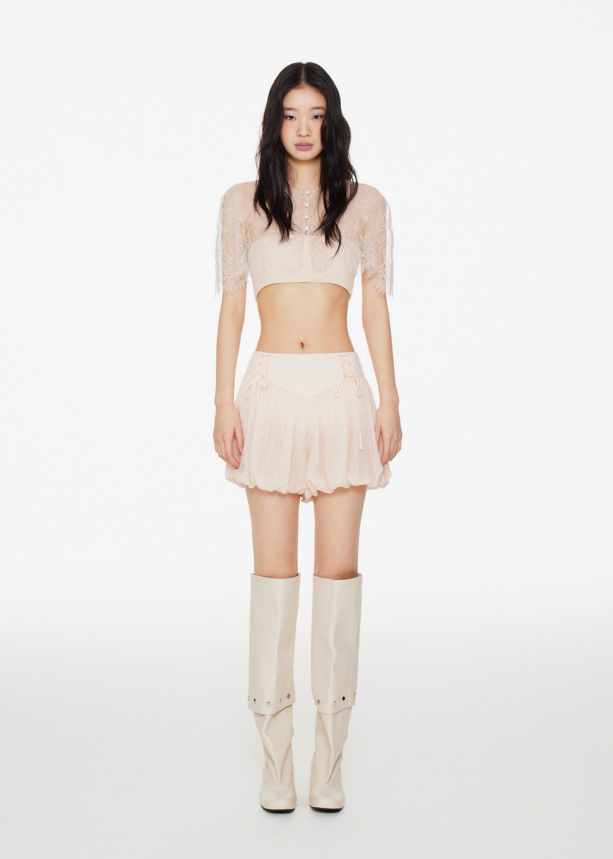 Sweet Offence Pink Balloon Shorts With Ballet Bow