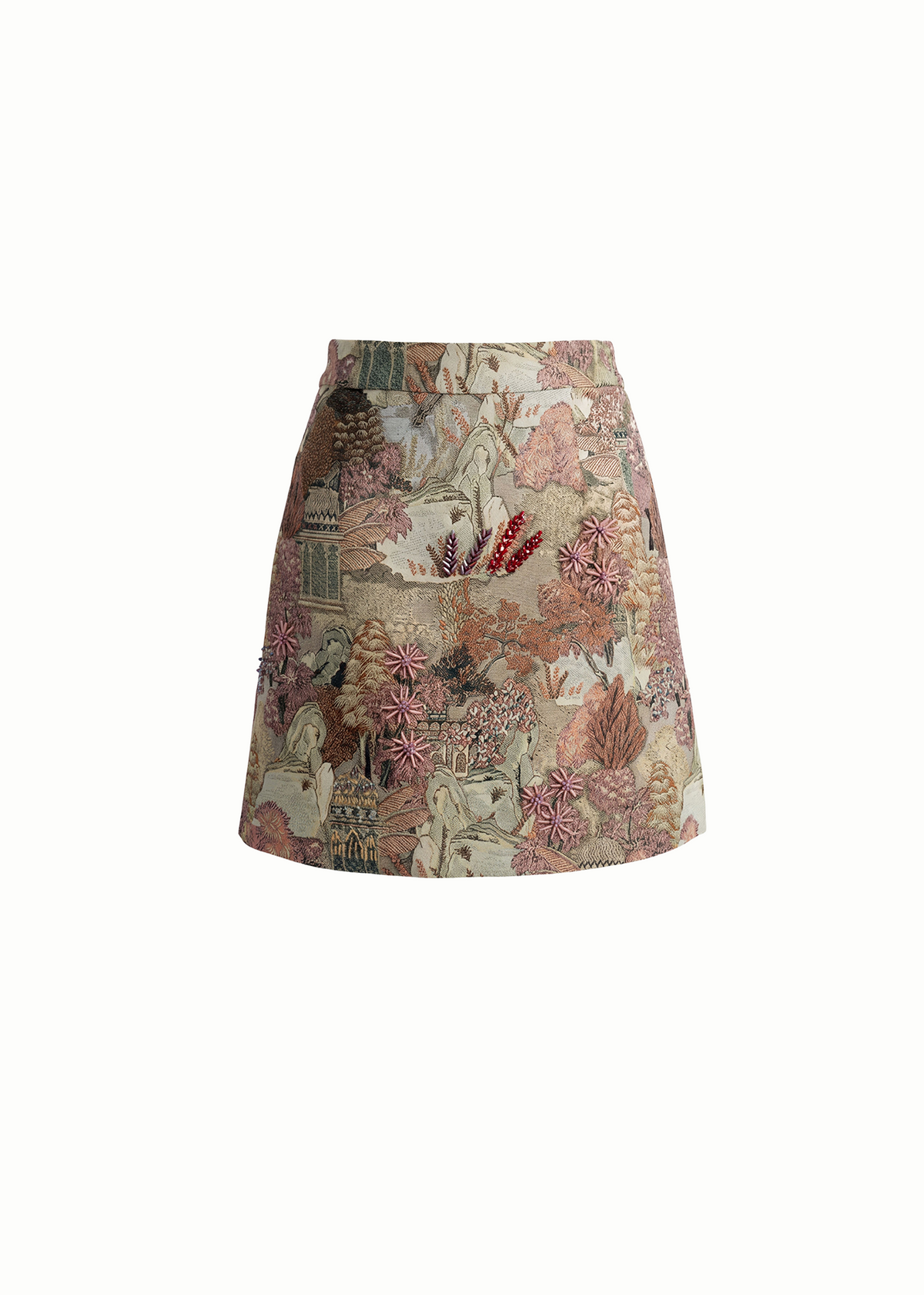Baroque Tapestry Embellished Mini Skirt