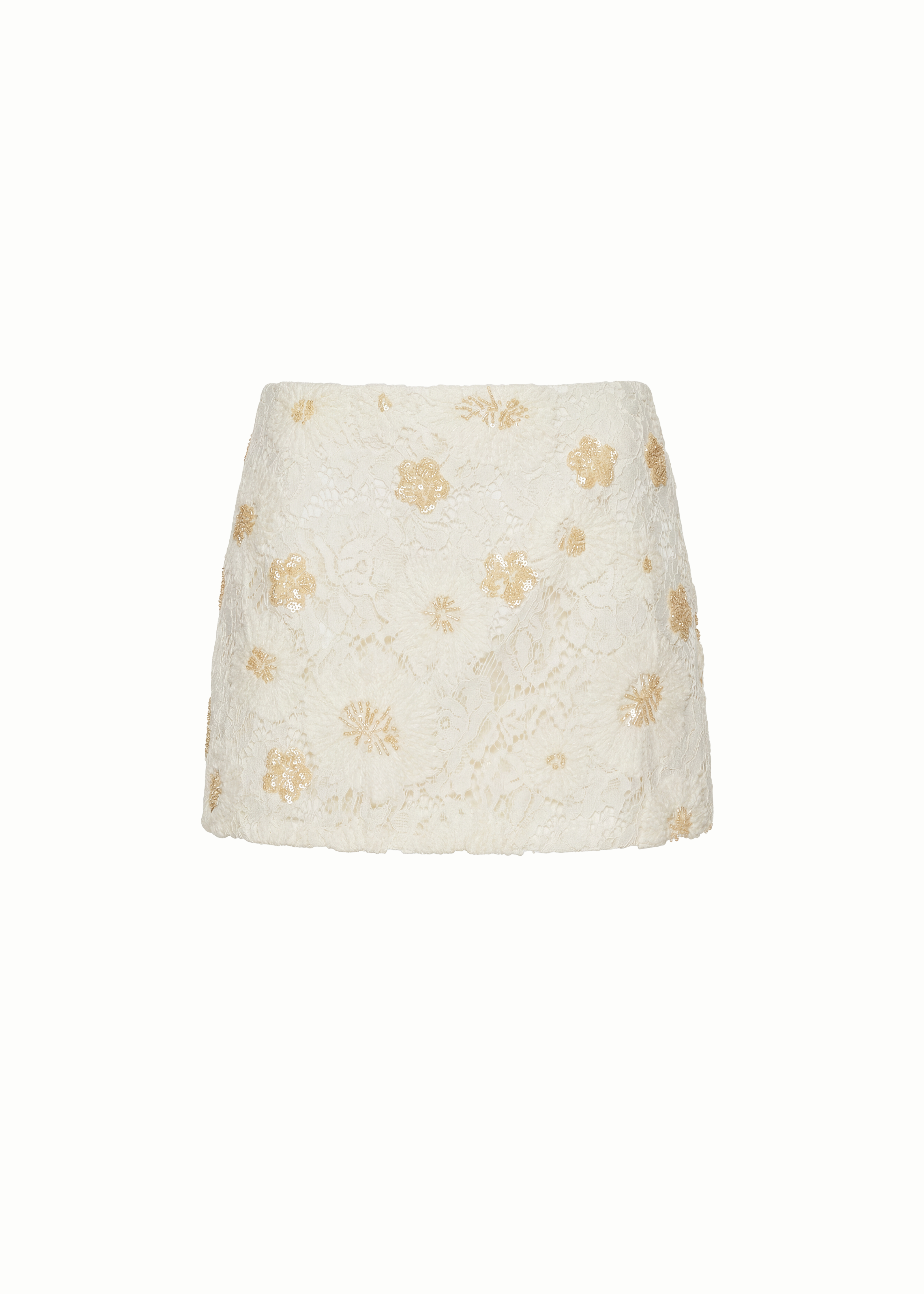 Guipure Lace A Line Mini Skirt
