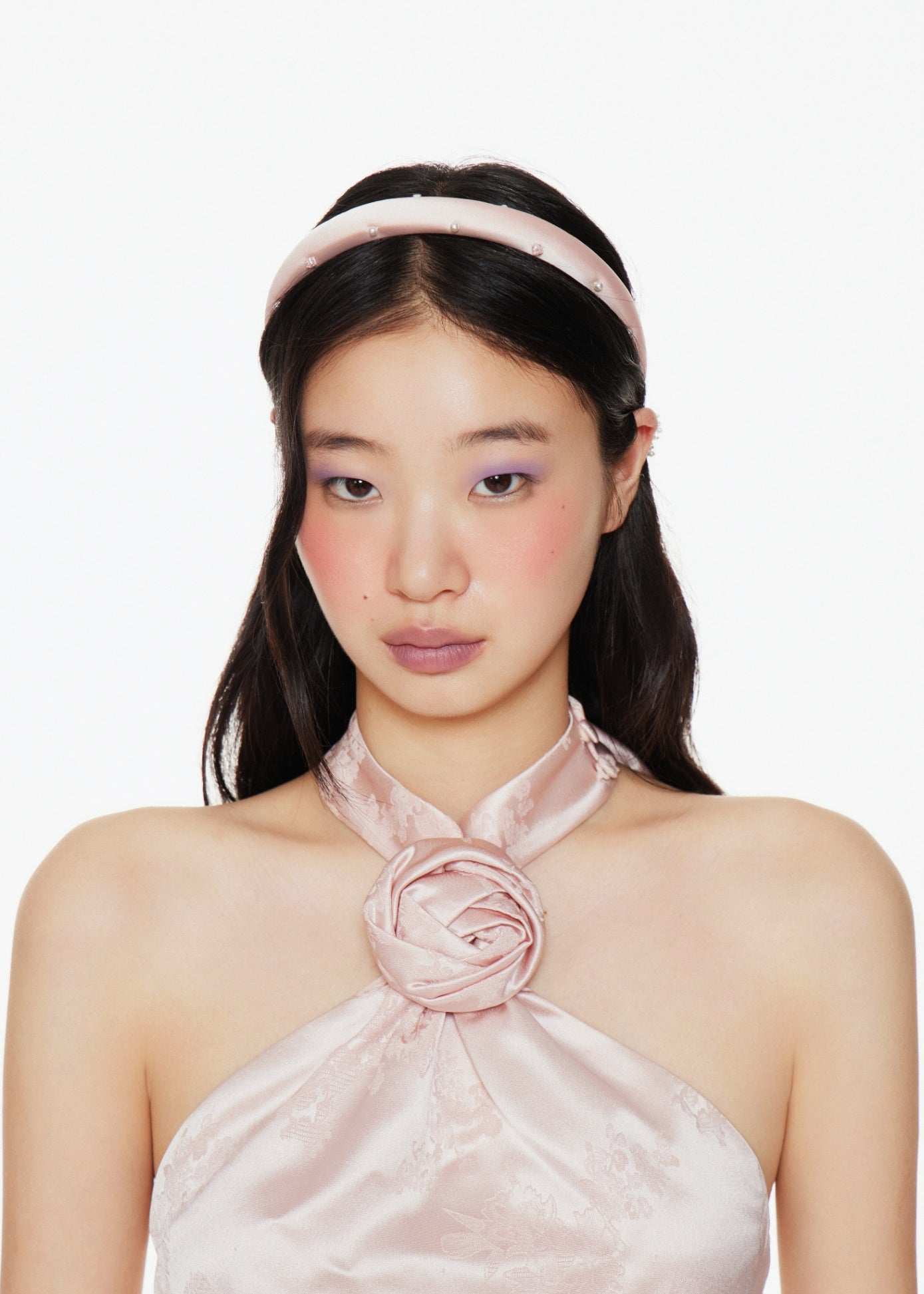 Butterfly Pearl Tassel Bell Headband in Pink