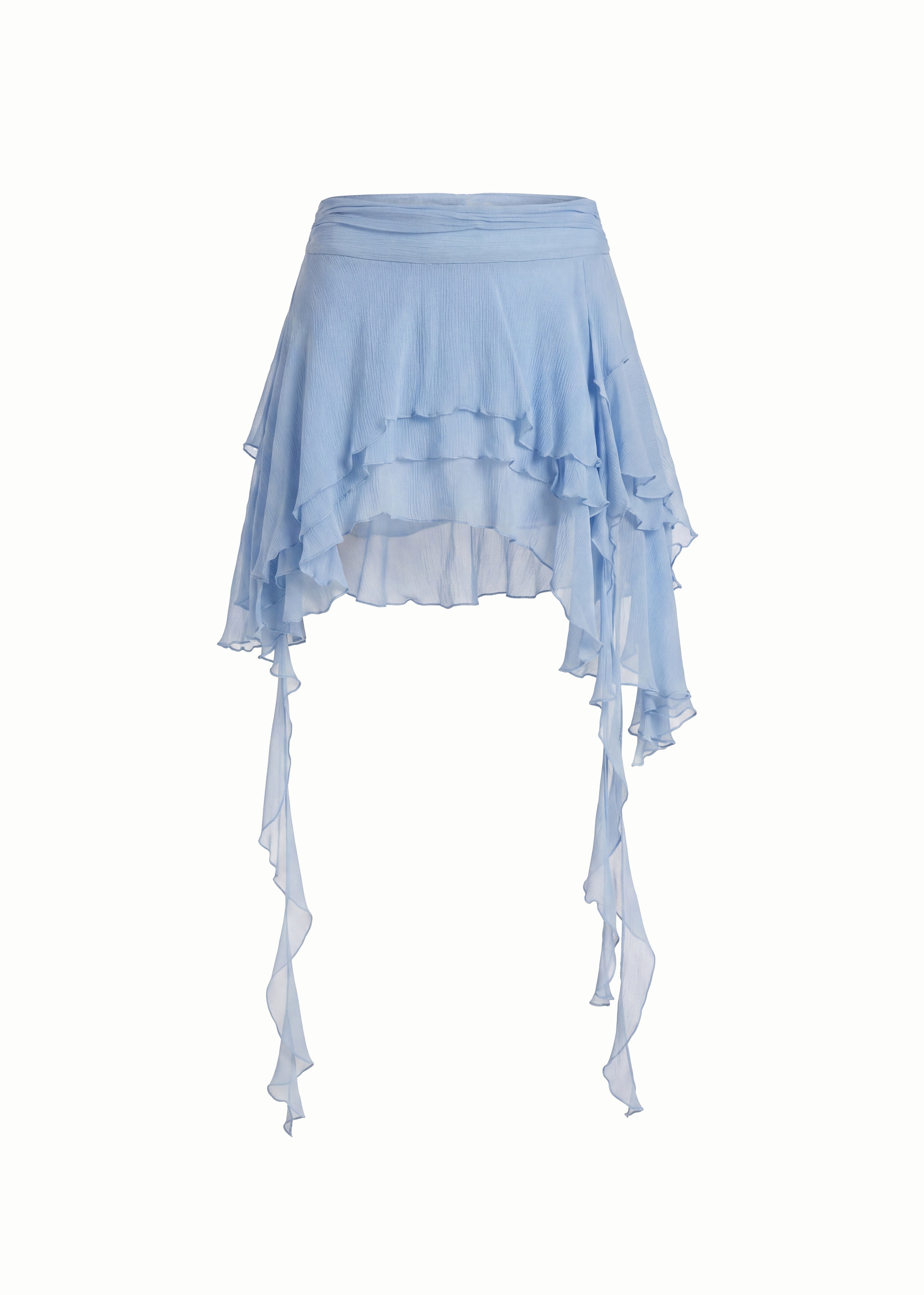 Tiered Drape Resort Mini Skirt